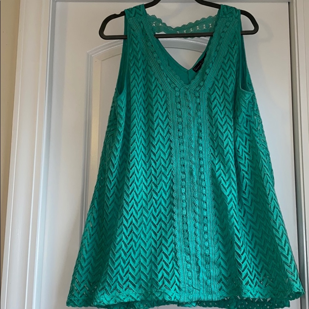 french laundry turquoise top